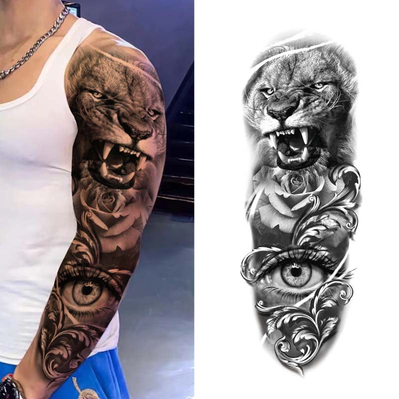 Lion Sleeve Tattoos - Sleeve Tattoos for Men - Full Sleeve Tattoo – neartattoos
